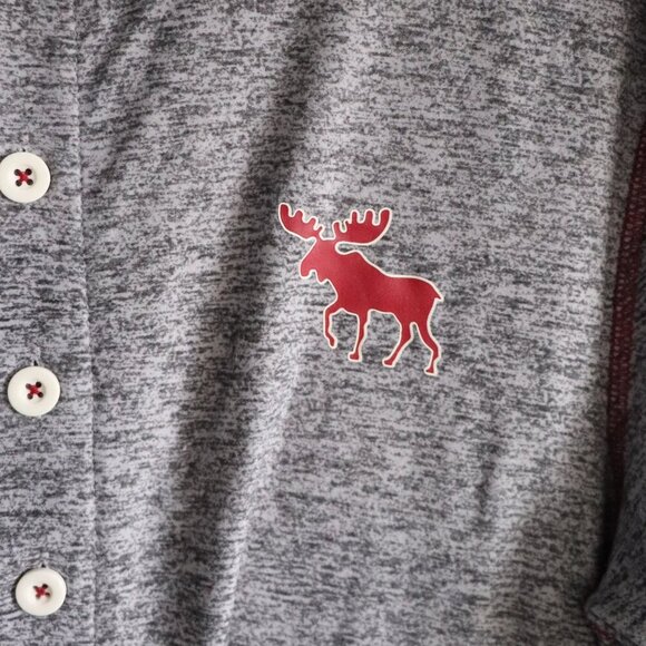 Fammy Jammies Unisex Sz M Grey One Piece Stretch Skinny Buttoned Lounge Pajamas - Picture 4 of 15